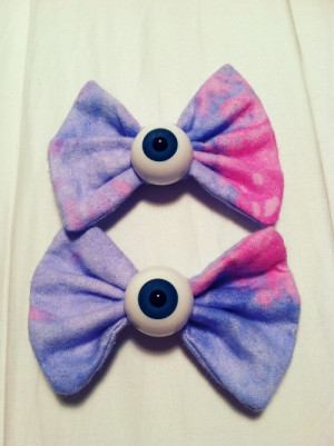 PASTEL GALAXY eyeball bows pastel goth spooky cute. $20.00, via Etsy ...