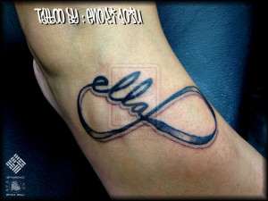 Custom Infinity Name Tattoo...