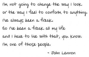 Not fitting in is ok