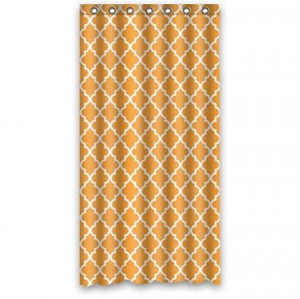 Warm And Cozy Yellow Design Home Decor Curtain - Moroccan Tile ...