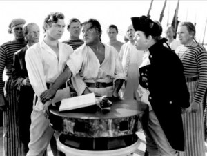 ... William Bligh (Charles Laughlin) in the motion picture Mutiny on the