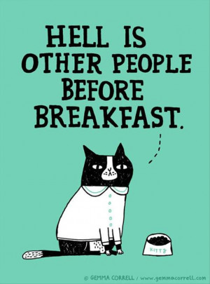 funny cat, morning person quotes