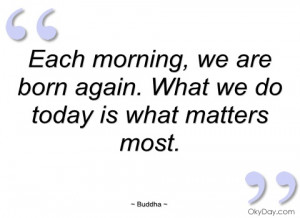 each morning buddha