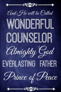 Wonderful Counselor Prince of Peace