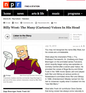 Billy West The Many Cartoon