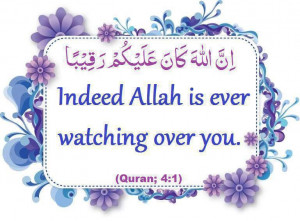 Allah is ever watching over you