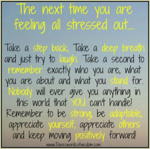 Dealing with stress!!