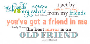 Friendship Quotes and Word Art for Your Scrapbook Layouts