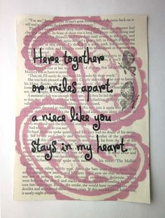 Especially for my Niecy Pooh! Niece quote saying poem print on a book ...