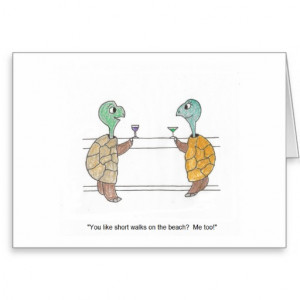 Turtle Cartoon Anniversary Card