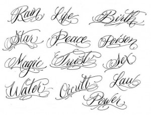 Tattoo Lettering Font Cursive Popular Design