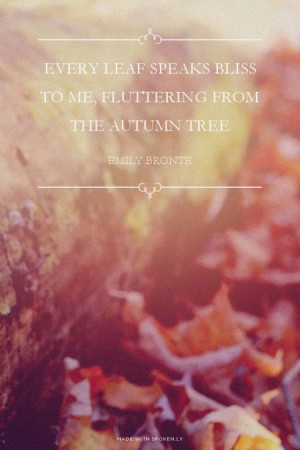 Emily Brontë, Autumn quote