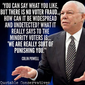 Colin Powell Disenfranchising Minority Voters