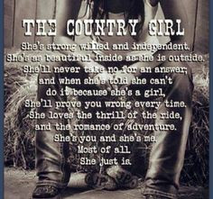 Country Girl #quote #country More