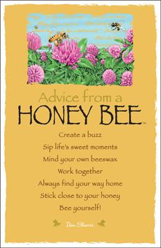 honey bee more advice from a bees frameable art art postcards bees ...