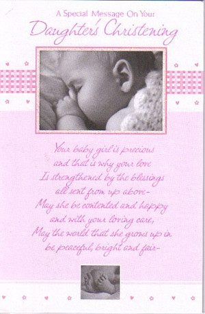 ... Christening, Girl, A Special Message On Your Daughter's Christening