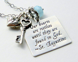 Jewelry, Sterling Nec klace, Famous Quote, Saint quote, Catholic ...
