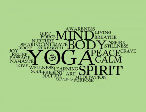 Yoga Word Collage Print