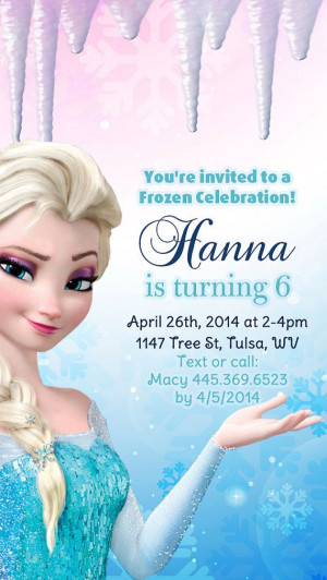 Disney Frozen Birthday Party Invitations