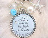 FRIENDS Wedding Quote Bridal Jewelry Gift pendant, engagement jewelry ...