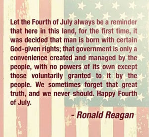 The Fourth Of July By Ronald Reagan