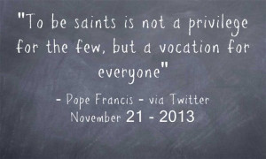 Did you know to be saint is YOUR vocation? Read more at: www.twitter ...