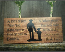 Father and Son Prayer, Fathers Day gift, Gift for him, Cowboy and son ...