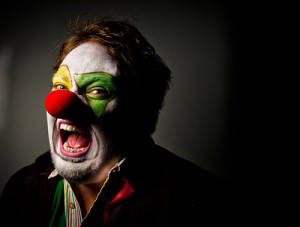 ... your hair rise and stand out as you hear this demonic clown shake