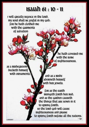 Bible verse scripture apple blossom branch sky flower: Quotes Sayings ...