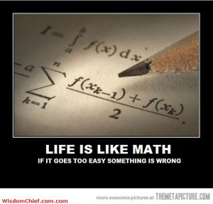 Life Is Just Like Math Funny Cute Quote Picture