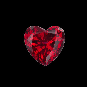 Lab Created Heart Ruby Ring...