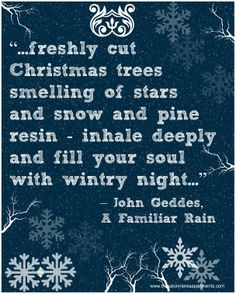 ... and fill your soul with wintry night john geddes a familiar rain