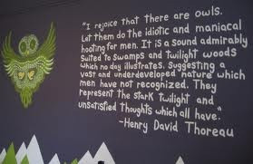 ace hotel owl henry david thoreau quote