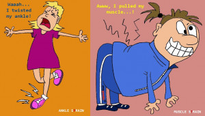 Cartoon Sprain and Strain