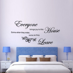 Happy Quote lettering Everyone brings joy wall DIY adhesive sticker ...