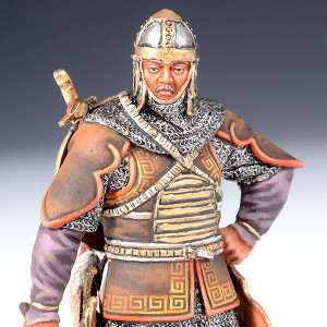 Khan Ogedei Holding Horse-Head Mace