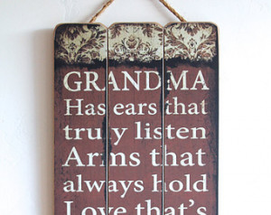 OFF! Love Grandma Wooden Sign, Family Love, Home Decor, Wall Art, Love ...