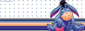 Eeyore Holding His Tail Polka Dots Facebook Cover Layout
