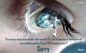 Sorry Beautiful Quotes like i am sorry may not mean dat with Bule ...