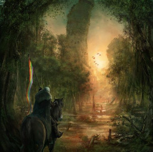 Reek (Theon Greyjoy) rides to Moat Cailin - by Marc Simonetti