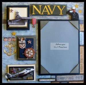 Navy Presentation Frame