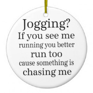 Hate Jogging Quote Ornaments