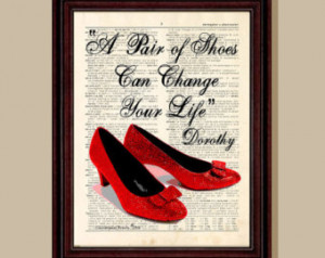 Your Life Dorothy Quote Wizard Of Oz Print Ruby Slippers
