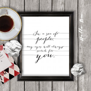 quote print, printable love quote, wall decor, framed love quote, wall ...