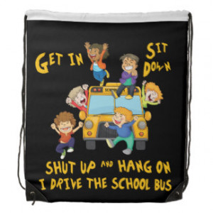 Funny School Bus Driver Back to School Cinch Bags
