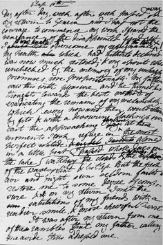 The first page of FRANKENSTEIN, in Mary Shelley’s own handwriting ...