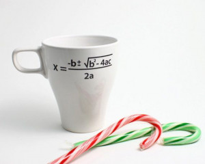 For the math geek in your life: Math Mug with Quadratic Equation by ...