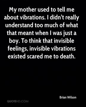 Brian Wilson - My mother used to tell me about vibrations. I didn't ...
