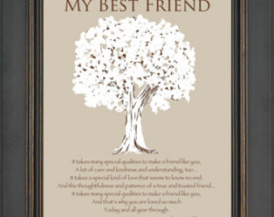 BEST FRIEND Gift - Personalized Gift for a Special Friend - Birthday ...