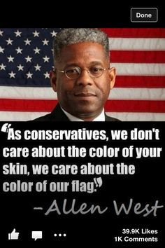As Conservatives, we don't care about the color of your skin. We care ...
